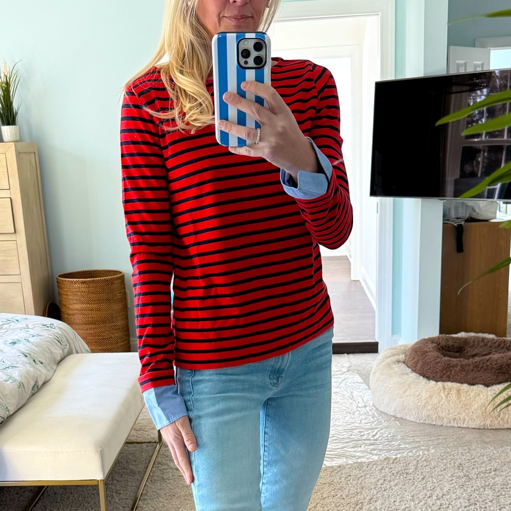 J Crew Factory Striped Top XS